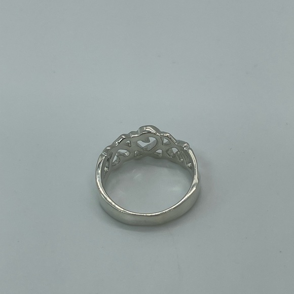 Tiffany & Co. Paloma Picasso Silver Triple Loving Heart Band Ring - Picture 9 of 10